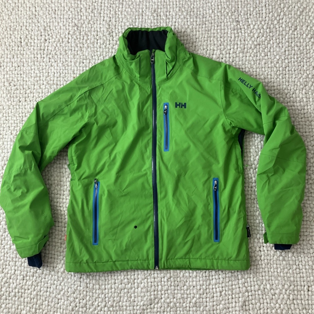 Helly Hansen Jacket Mens Large Motion Insulated Ski Jacket Green SnowBoard Recco